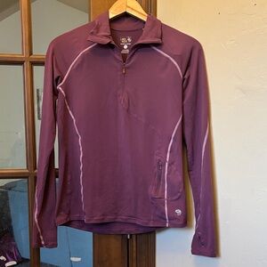 Mountain Hardwear 1/4 Zip Performance purple Top! Medium